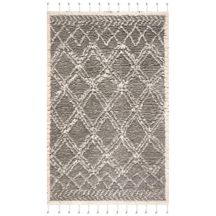 SAFAVIEH Casablanca CSB478F Handwoven Grey / Ivory Rug Image 1