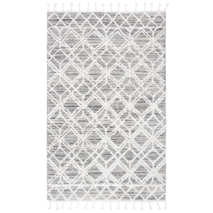 SAFAVIEH Casablanca CSB459F Handwoven Grey / Ivory Rug Image 1