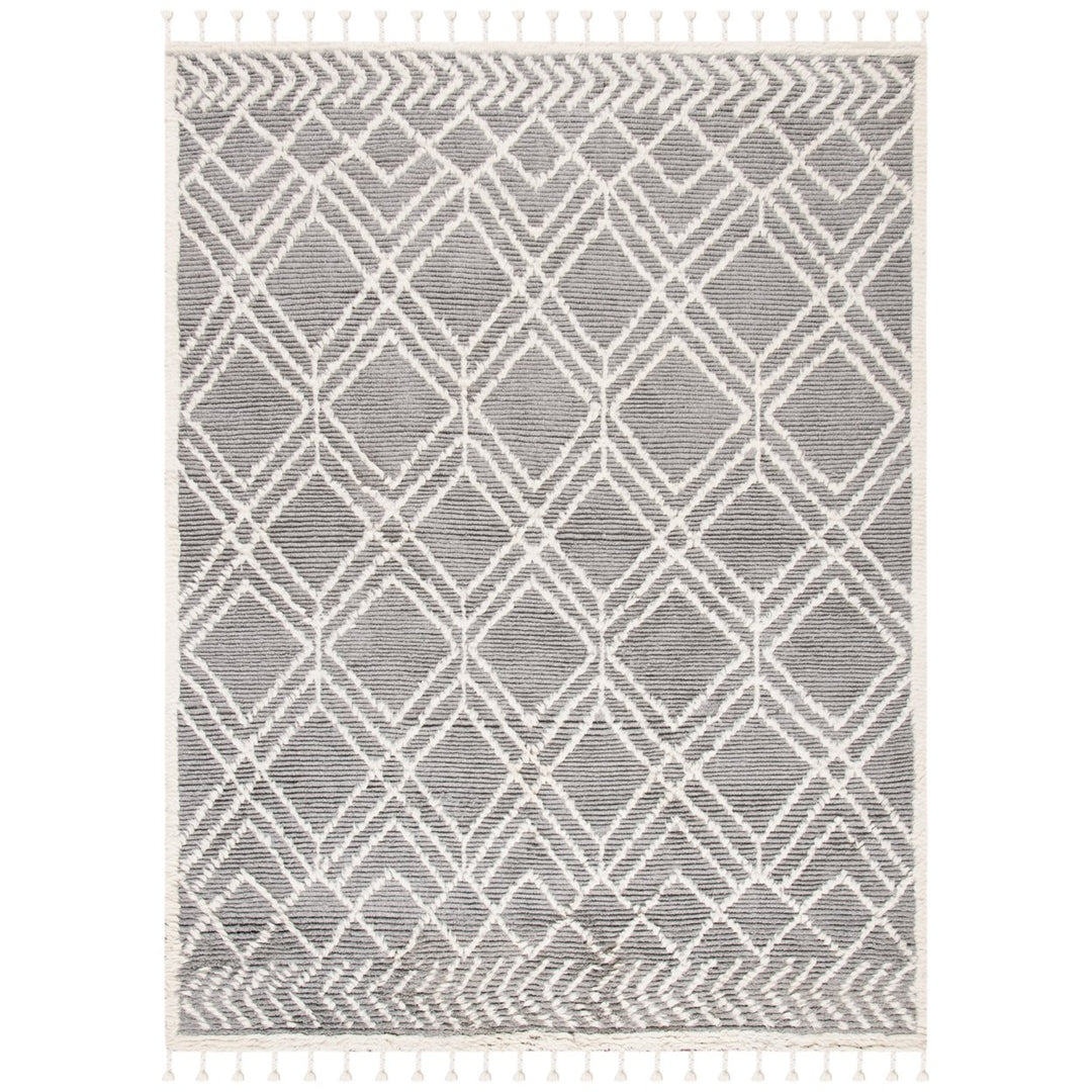 SAFAVIEH Casablanca CSB478F Handwoven Grey / Ivory Rug Image 1