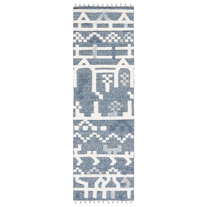 SAFAVIEH Casablanca CSB523M Hand-knotted Blue /Ivory Rug Image 1