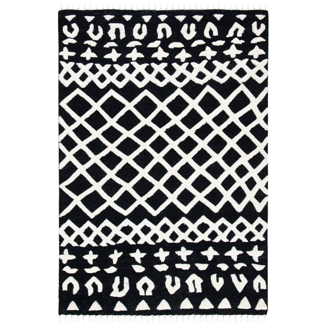 SAFAVIEH Casablanca CSB524Z Black / Ivory Rug Image 1