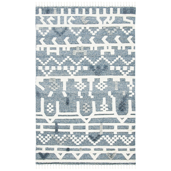 SAFAVIEH Casablanca CSB523M Hand-knotted Blue /Ivory Rug Image 1