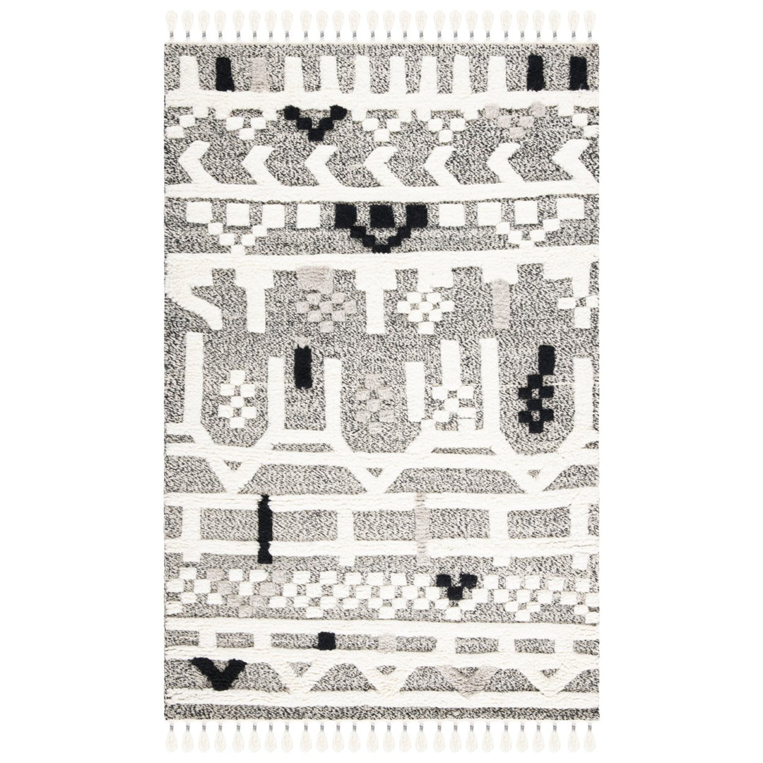 SAFAVIEH Casablanca CSB542A Ivory / Black Rug Image 1