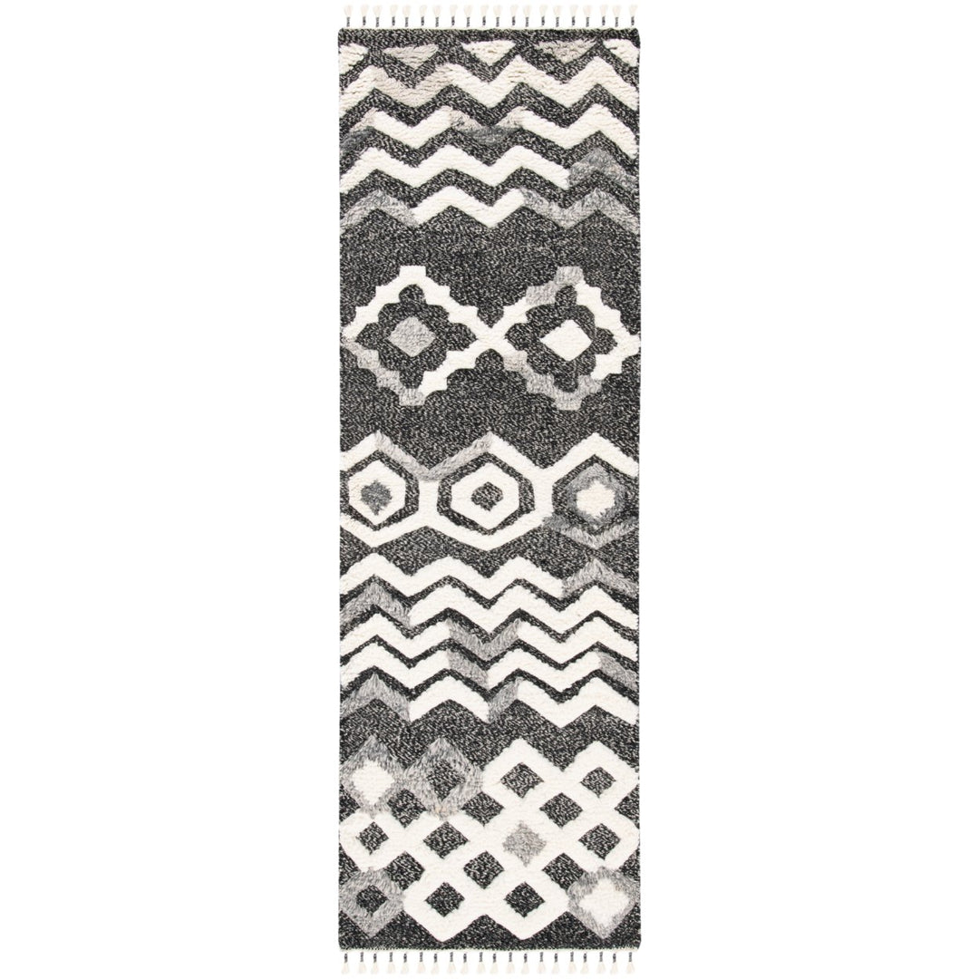 SAFAVIEH Casablanca CSB548Z Hand-knotted Black /Grey Rug Image 1