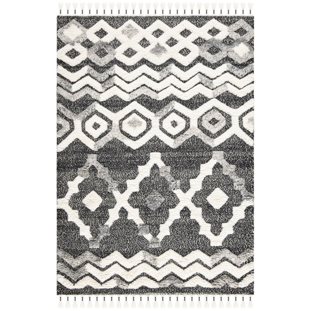 SAFAVIEH Casablanca CSB548Z Hand-knotted Black /Grey Rug Image 1