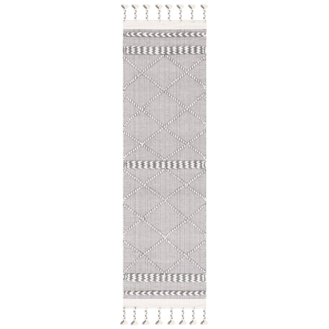 SAFAVIEH Casablanca CSB575F Handmade Grey / Ivory Rug Image 1