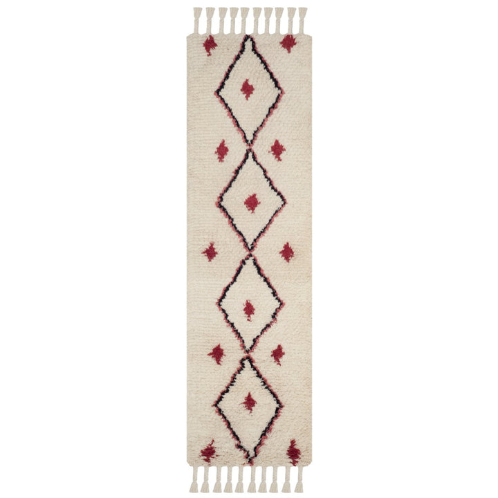 SAFAVIEH Casablanca CSB727A Handmade Ivory / Fuchsia Rug Image 1