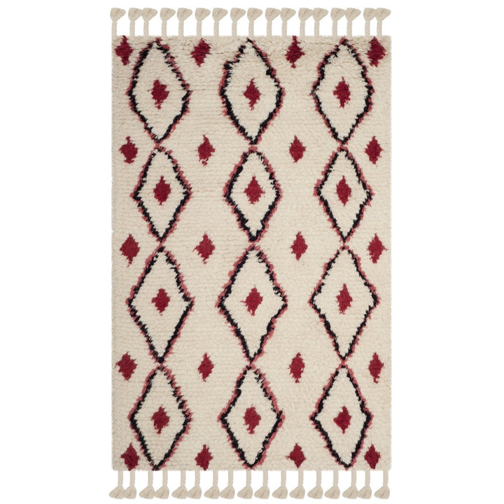 SAFAVIEH Casablanca CSB727A Handmade Ivory / Fuchsia Rug Image 1