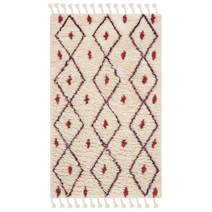 SAFAVIEH Casablanca CSB727A Handmade Ivory / Fuchsia Rug Image 1