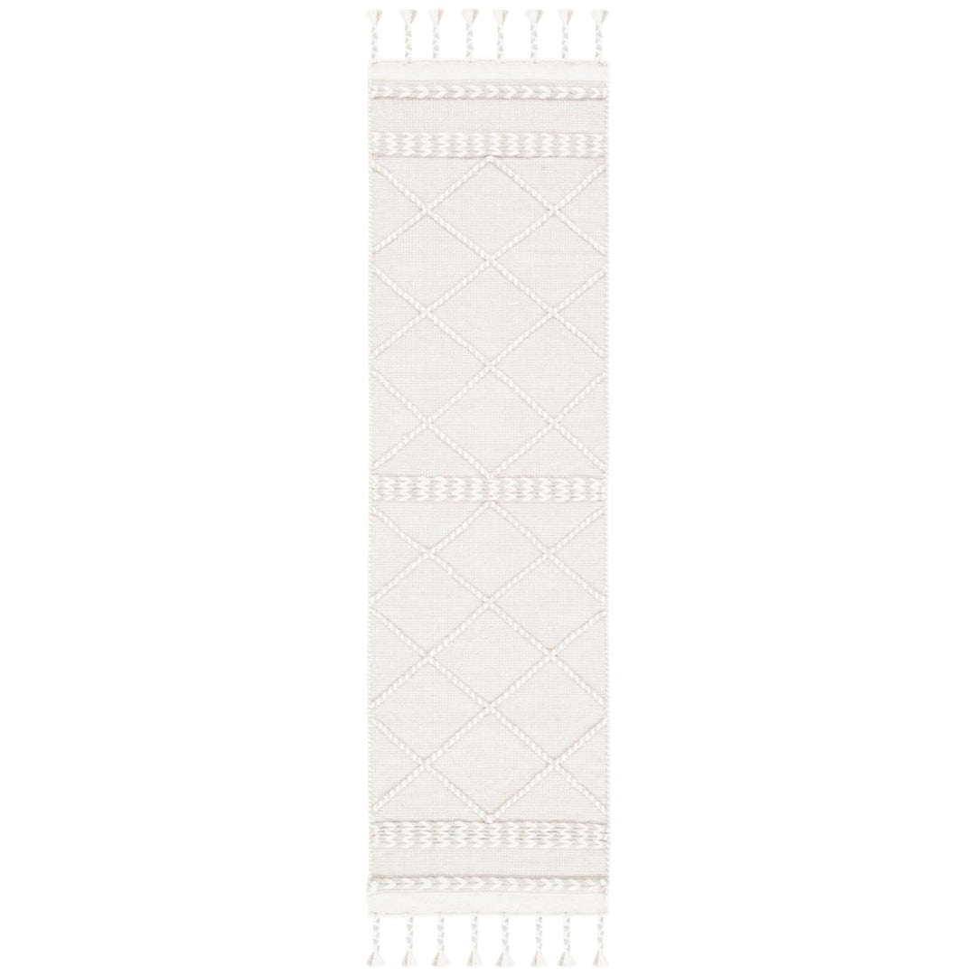 SAFAVIEH Casablanca CSB575G Handmade Silver / Ivory Rug Image 1