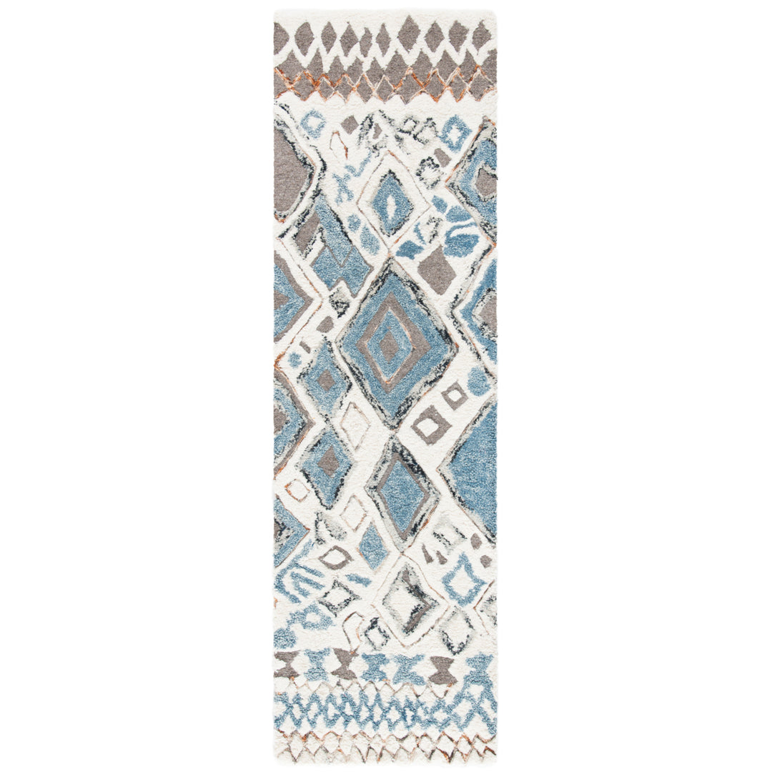 SAFAVIEH Casablanca Shag CSB618B Beige / Navy Rug Image 3