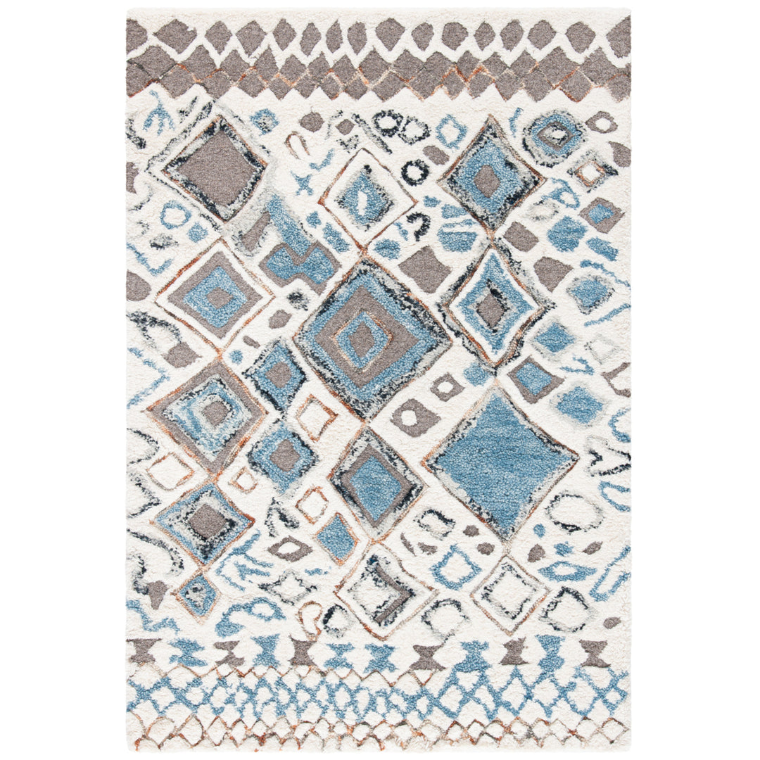 SAFAVIEH Casablanca Shag CSB618B Beige / Navy Rug Image 7