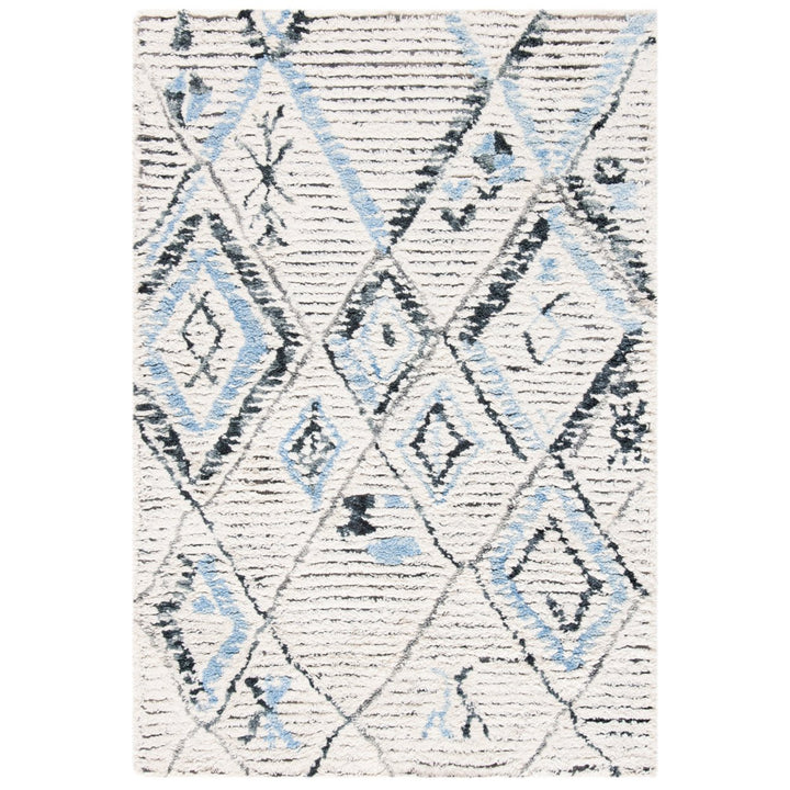 SAFAVIEH Casablanca Shag CSB637A Grey / Ivory Rug Image 1