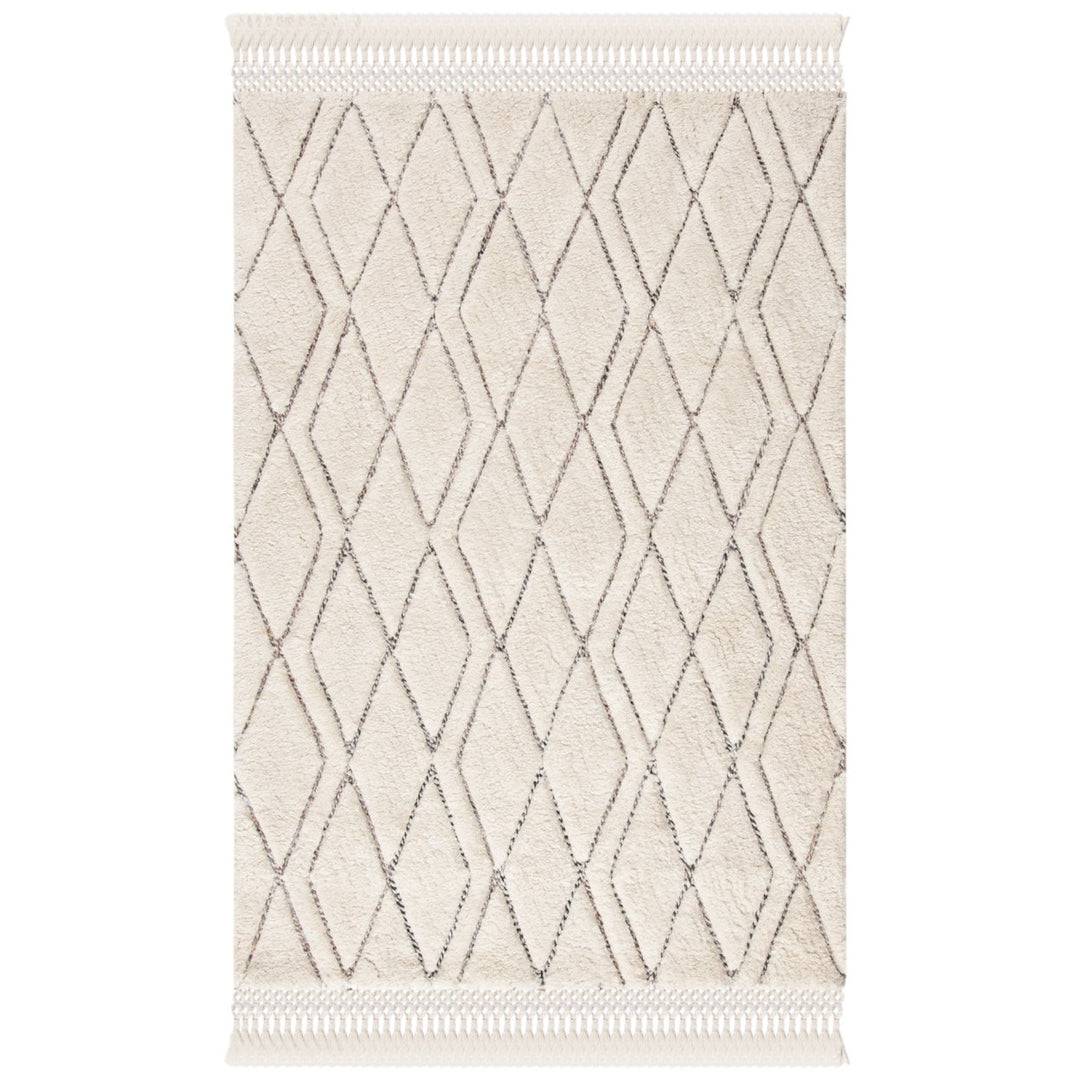 SAFAVIEH Casablanca Collection CSB652A Ivory / Grey Rug Image 1