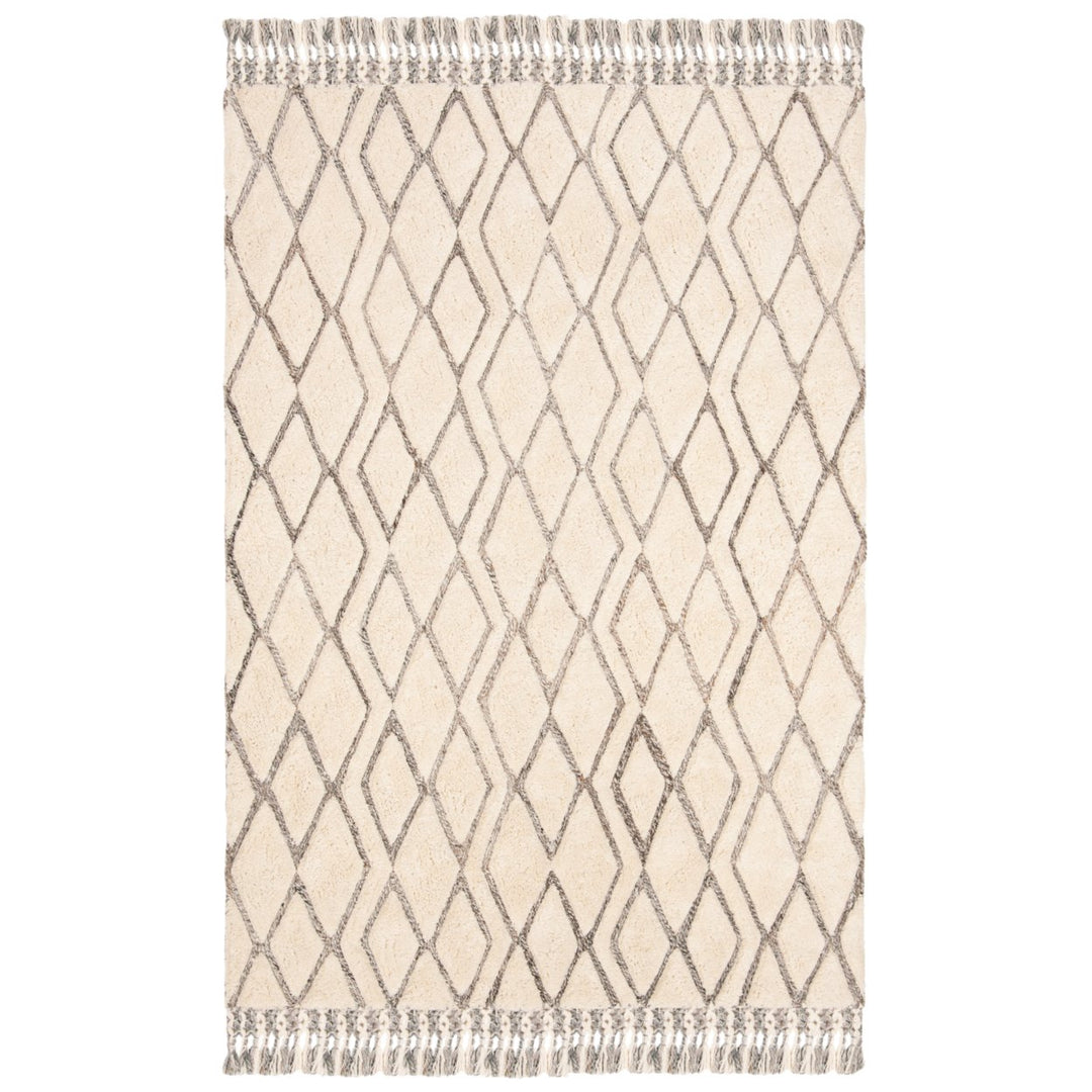 SAFAVIEH Casablanca Collection CSB652A Ivory / Grey Rug Image 1