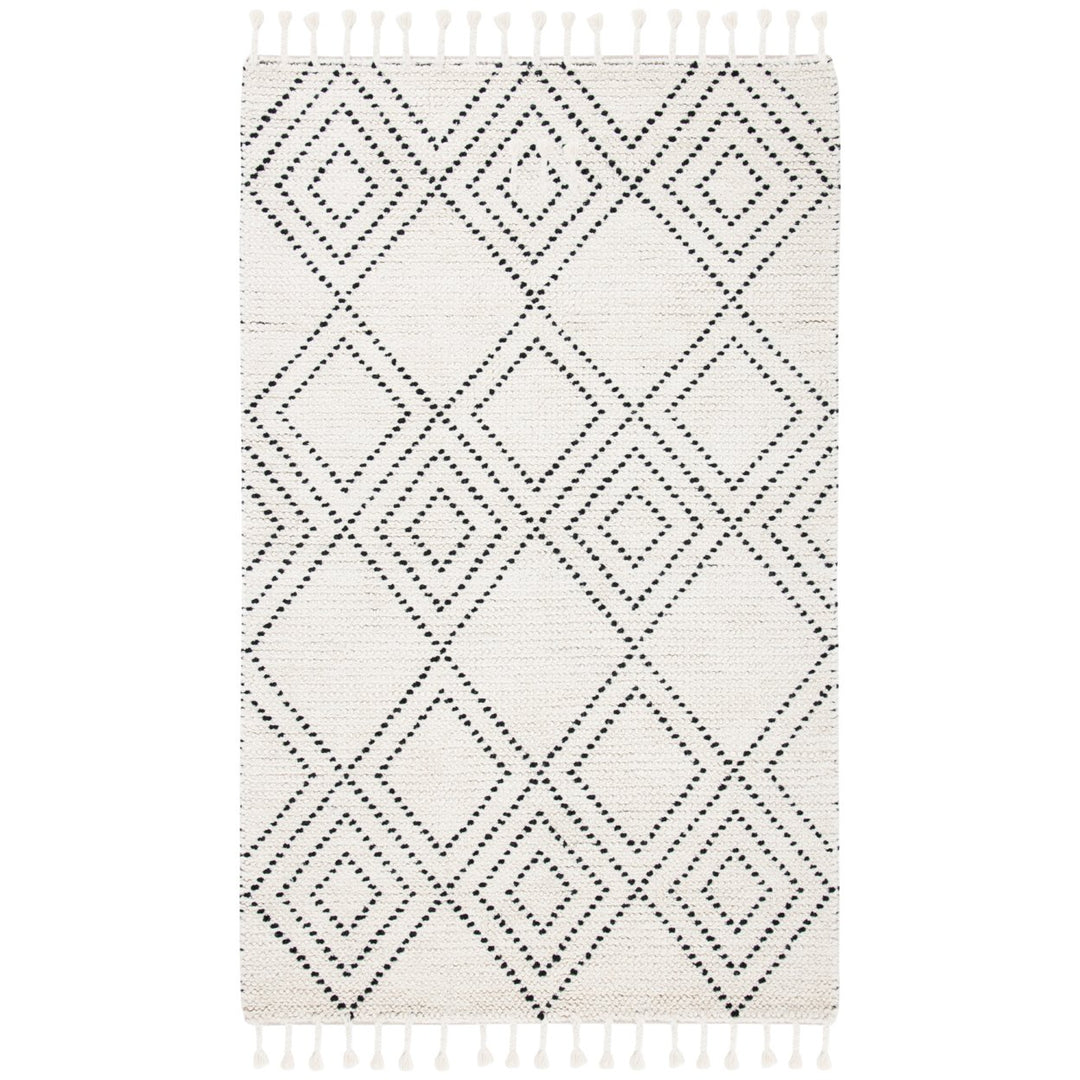 SAFAVIEH Casablanca CSB676Z Handmade Ivory / Black Rug Image 1