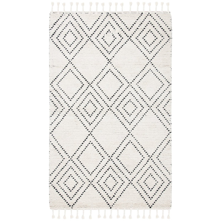 SAFAVIEH Casablanca CSB676Z Handmade Ivory / Black Rug Image 1