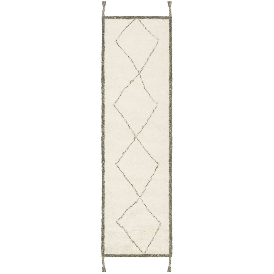 SAFAVIEH Casablanca CSB911A Handmade Ivory /Charcoal Rug Image 1