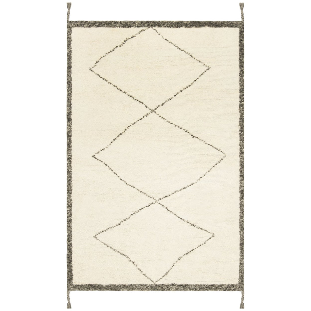 SAFAVIEH Casablanca CSB911A Handmade Ivory /Charcoal Rug Image 1