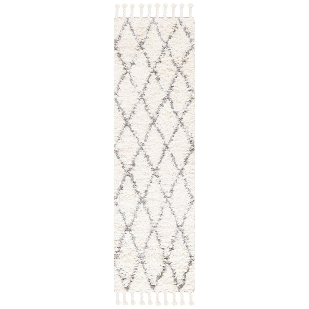 SAFAVIEH Casablanca CSB951F Handwoven Grey / Ivory Rug Image 1