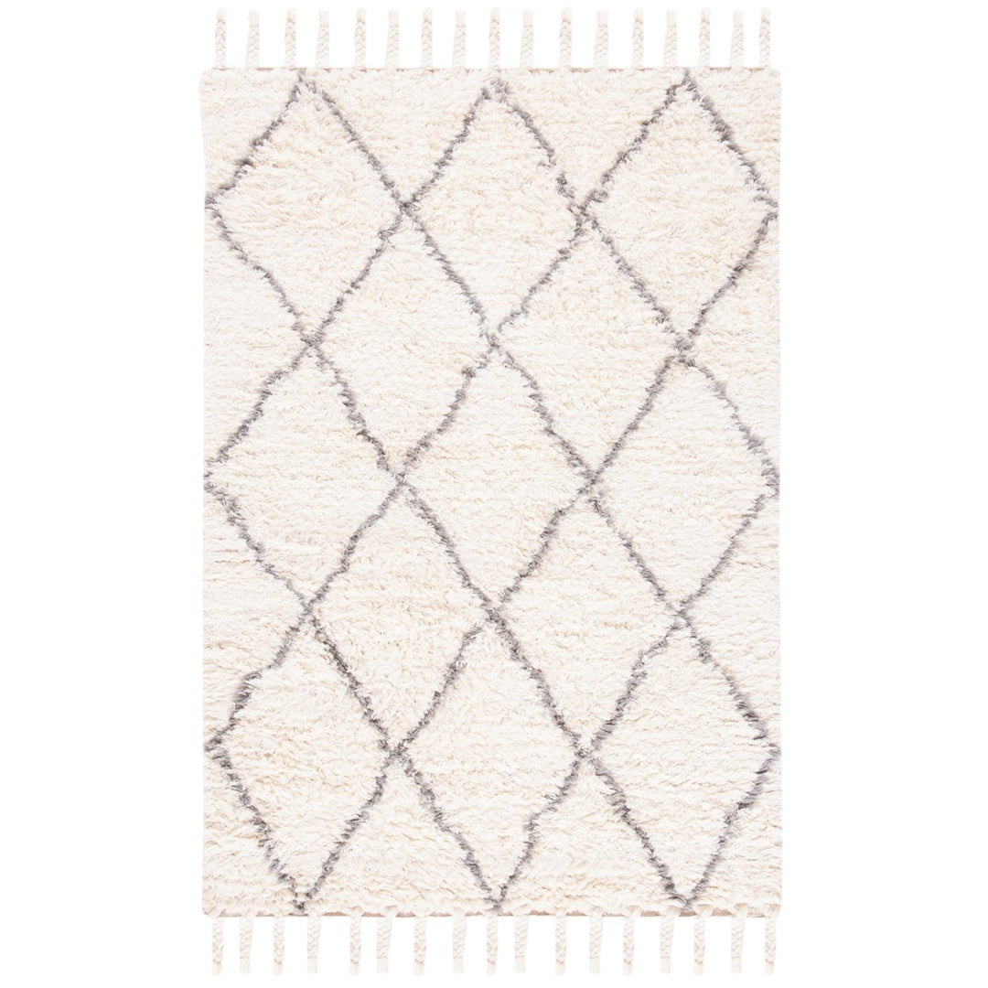 SAFAVIEH Casablanca CSB951F Handwoven Grey / Ivory Rug Image 1