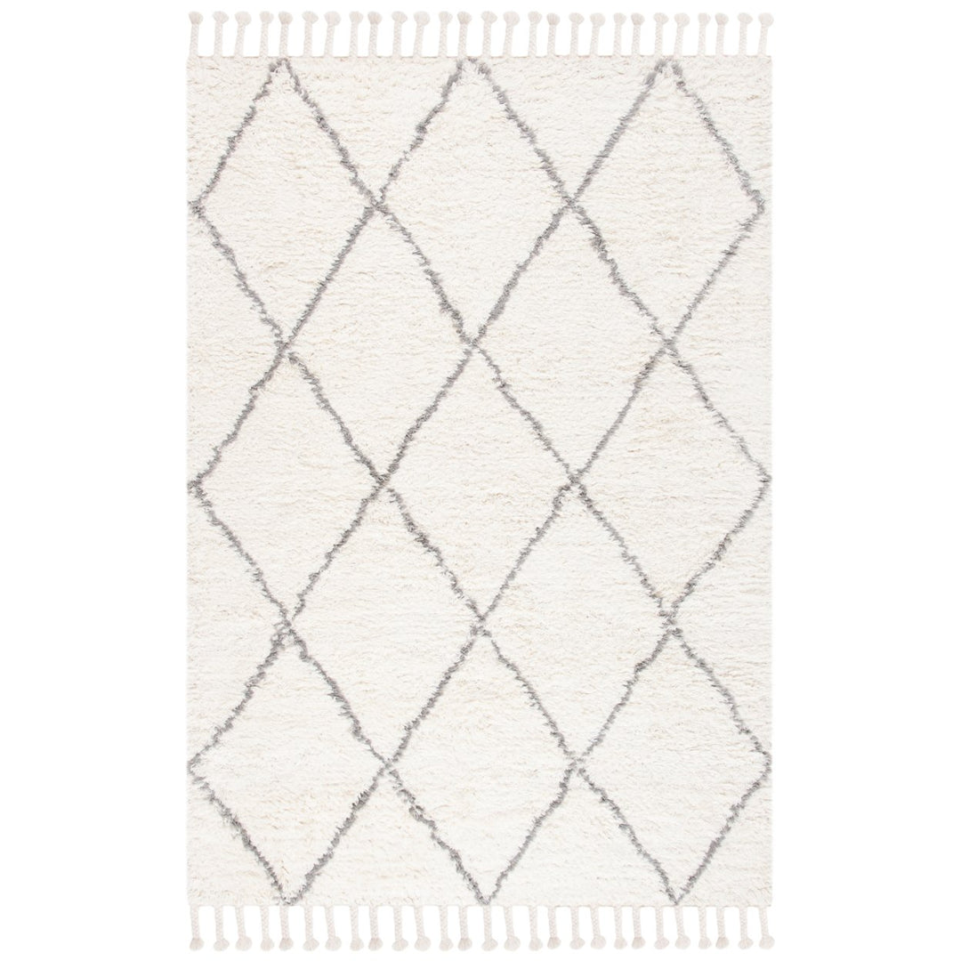 SAFAVIEH Casablanca CSB951F Handwoven Grey / Ivory Rug Image 1