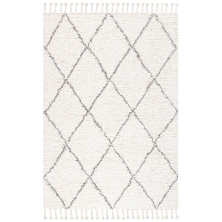 SAFAVIEH Casablanca CSB951F Handwoven Grey / Ivory Rug Image 1