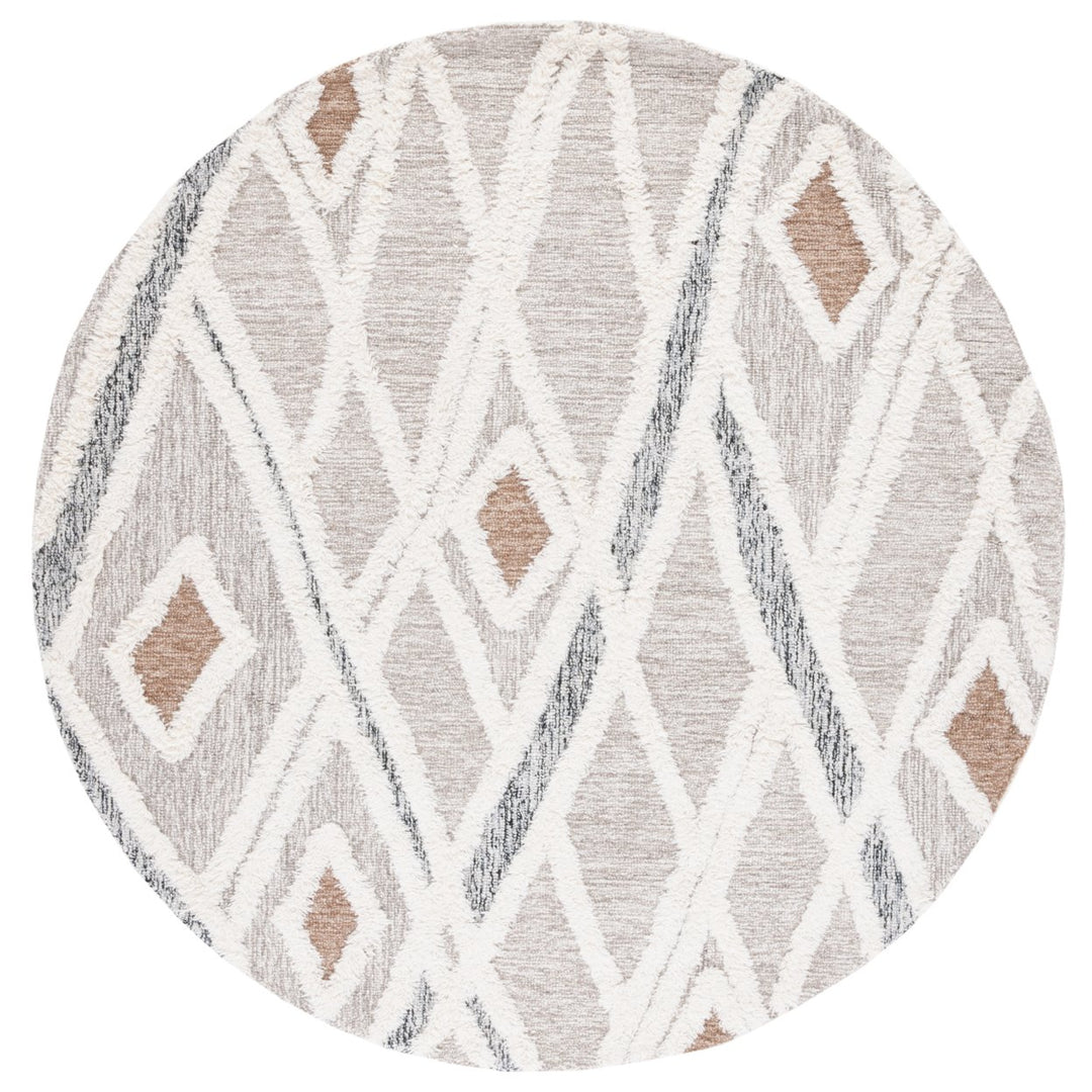 SAFAVIEH Casablanca CSB975F Handmade Grey / Ivory Rug Image 4