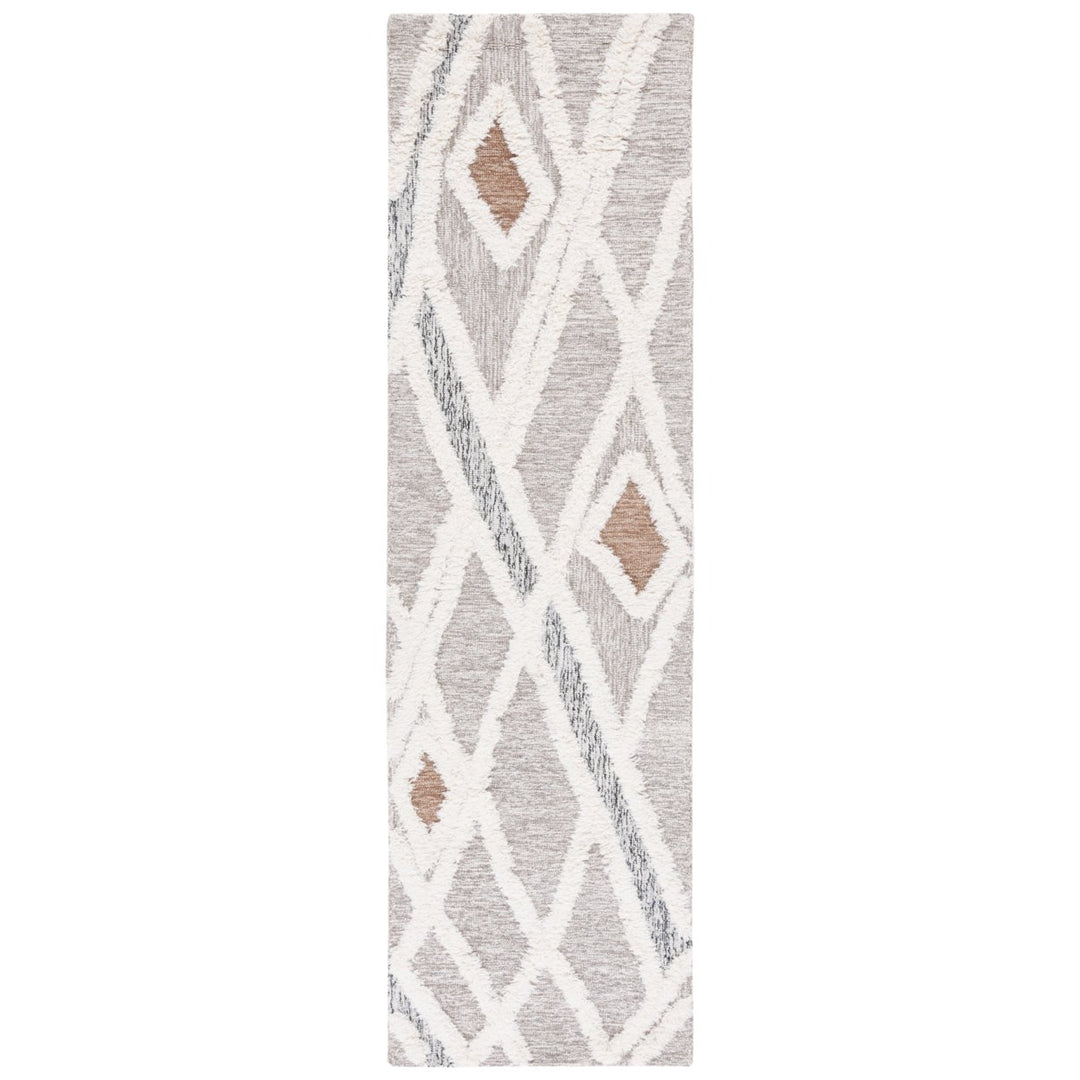 SAFAVIEH Casablanca CSB975F Handmade Grey / Ivory Rug Image 1