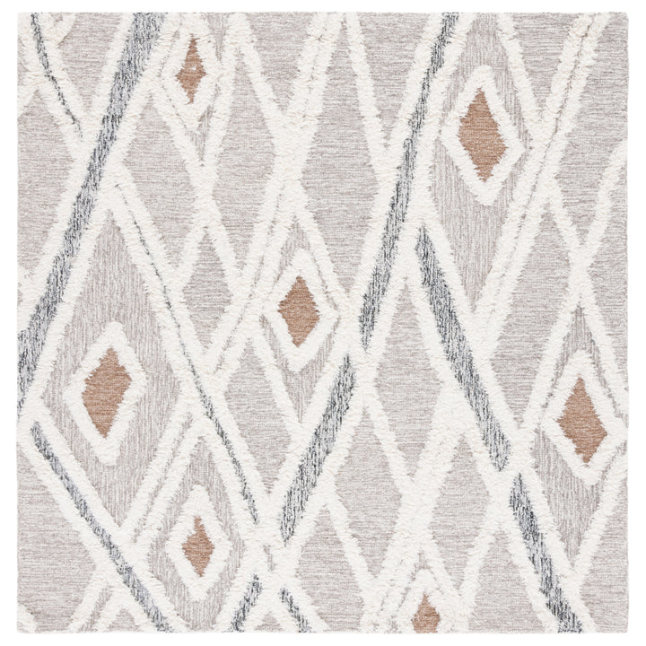 SAFAVIEH Casablanca CSB975F Handmade Grey / Ivory Rug Image 3