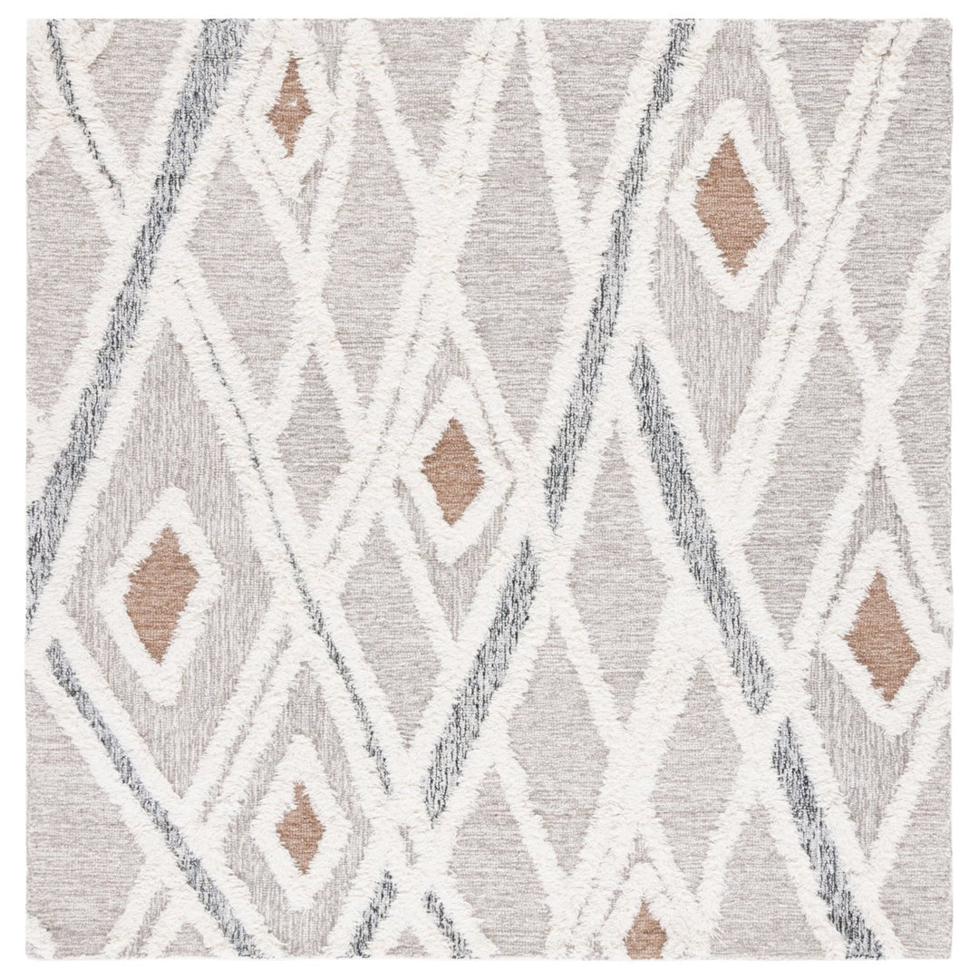 SAFAVIEH Casablanca CSB975F Handmade Grey / Ivory Rug Image 1