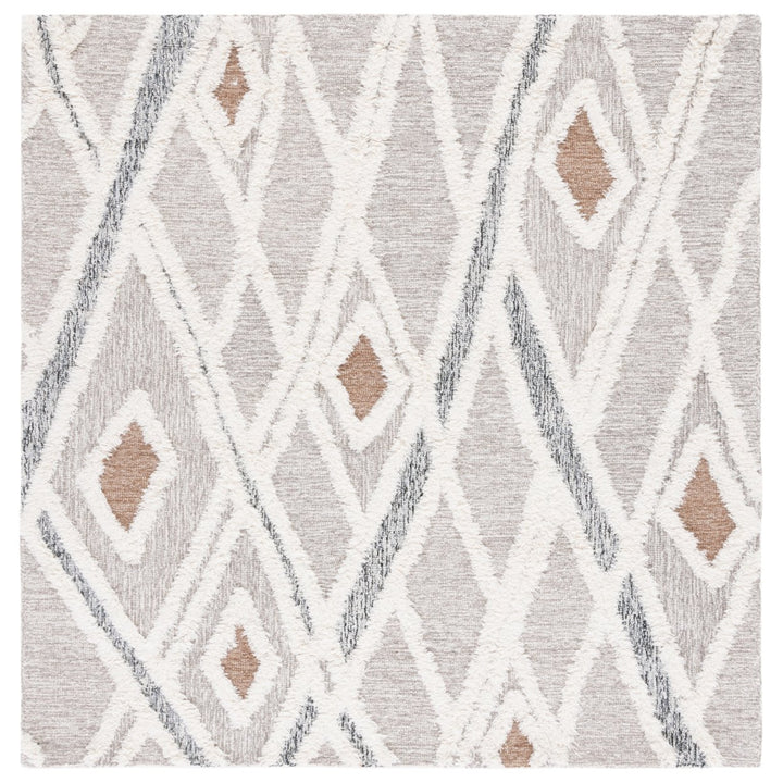 SAFAVIEH Casablanca CSB975F Handmade Grey / Ivory Rug Image 1