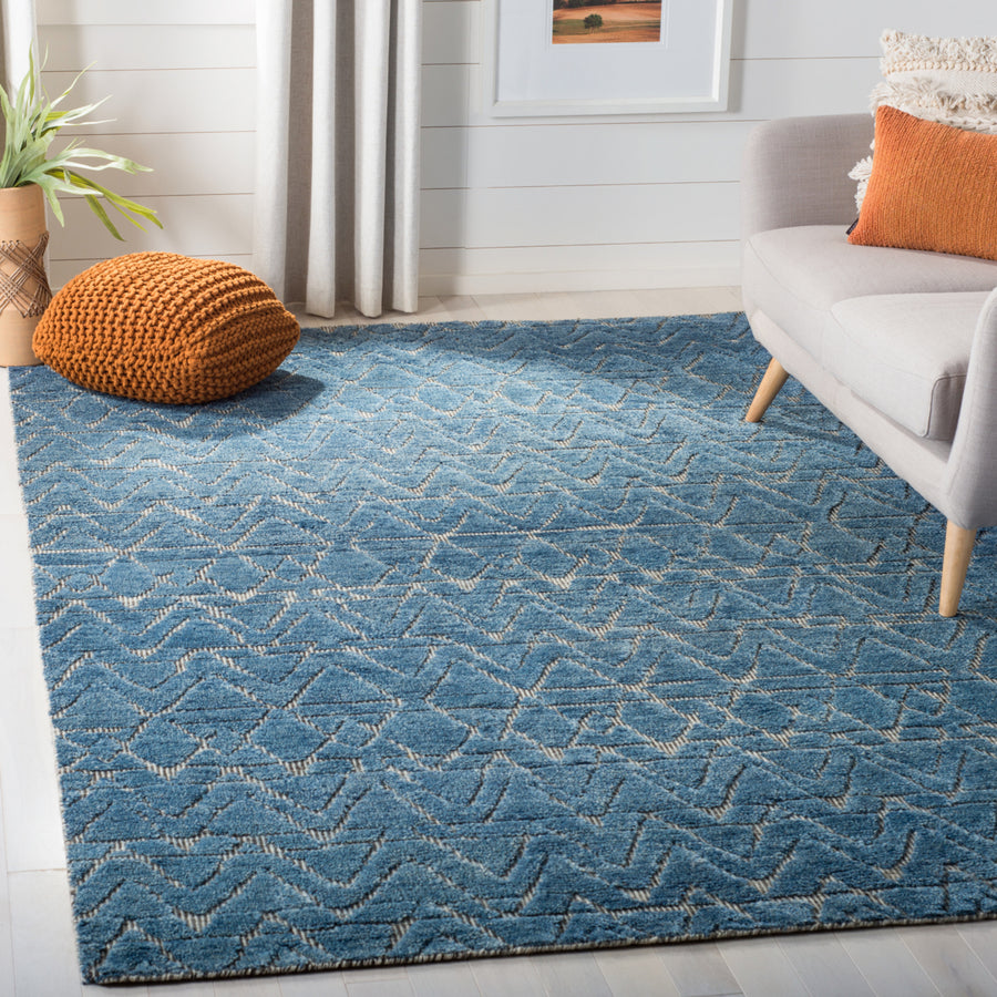 SAFAVIEH Castilla CST179A Blue / Cream Black Rug Image 1