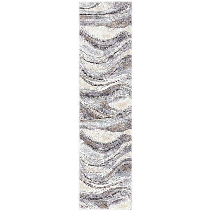 SAFAVIEH Cyrus Shag CYR118G Grey / Beige Rug Image 2