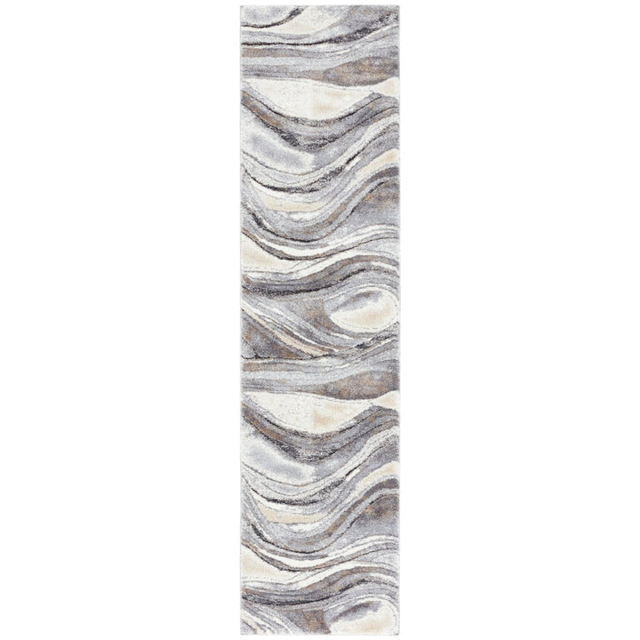 SAFAVIEH Cyrus Shag CYR118G Grey / Beige Rug Image 1