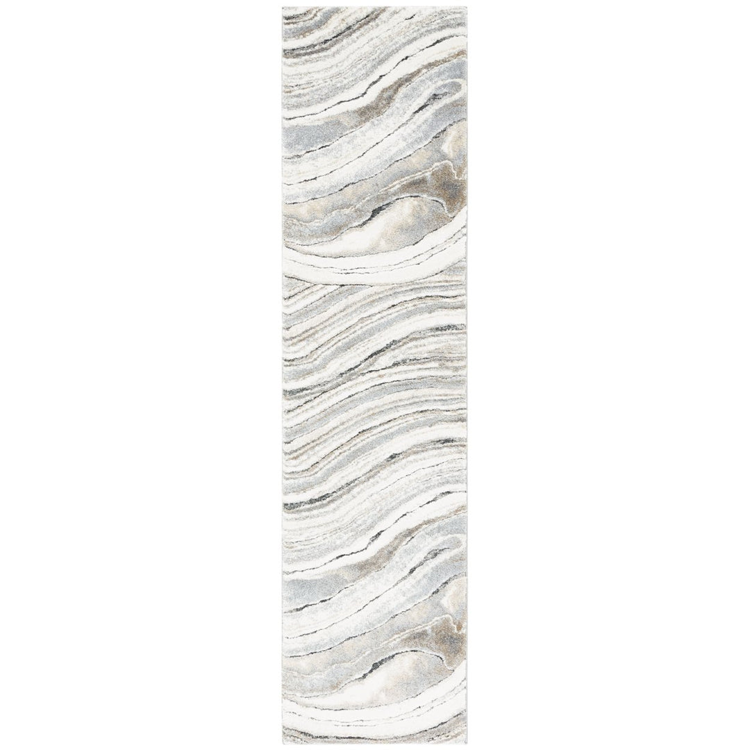 SAFAVIEH Cyrus Shag CYR124A Ivory / Grey Rug Image 5