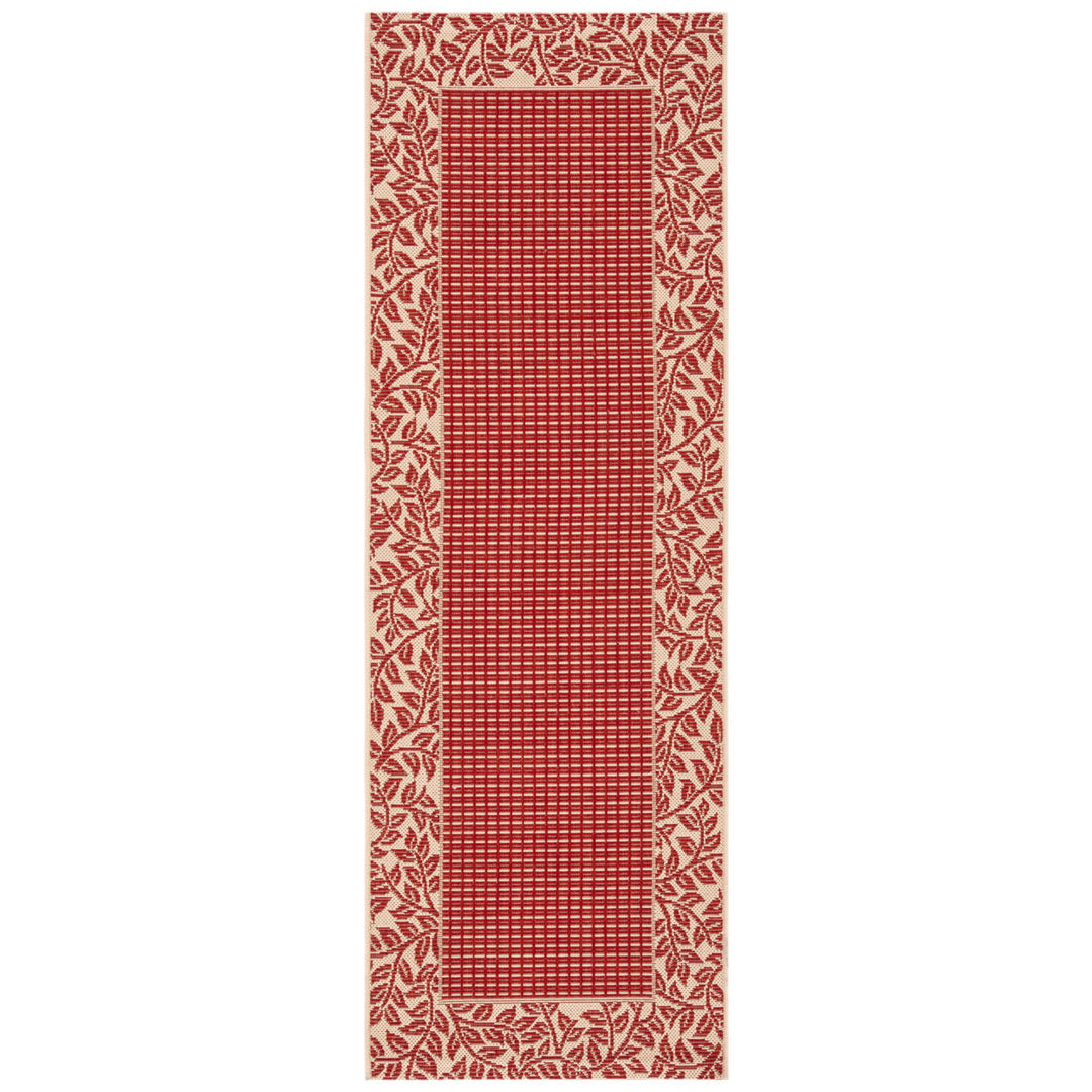 SAFAVIEH Courtyard CY0727-3707 Red / Natural Rug Image 1