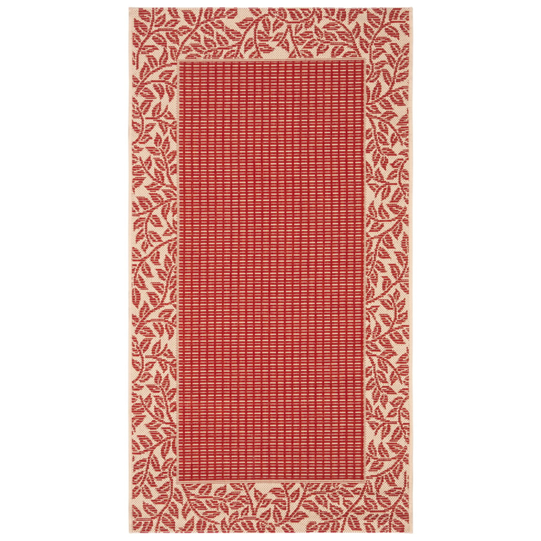 SAFAVIEH Courtyard CY0727-3707 Red / Natural Rug Image 1