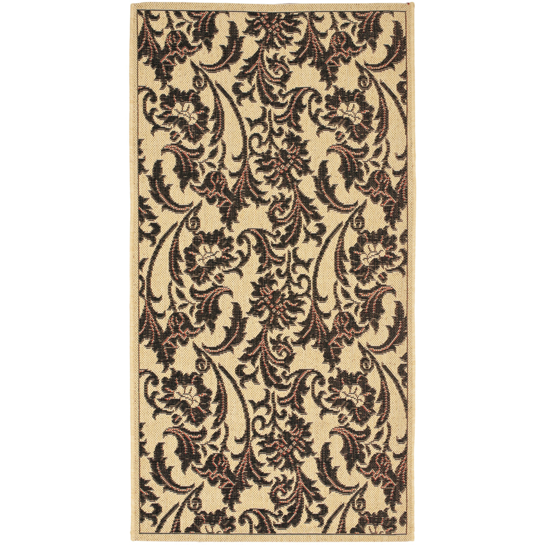 SAFAVIEH Courtyard CY6590-16 Creme / Black Rug Image 1