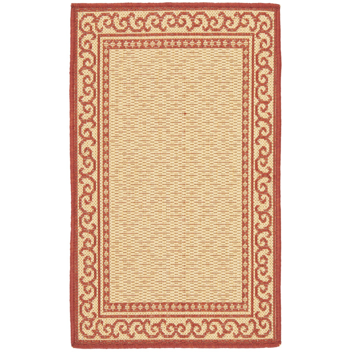 SAFAVIEH Courtyard CY6824-18 Natural / Red Rug Image 1