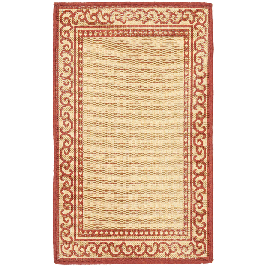 SAFAVIEH Courtyard CY6824-18 Natural / Red Rug Image 1