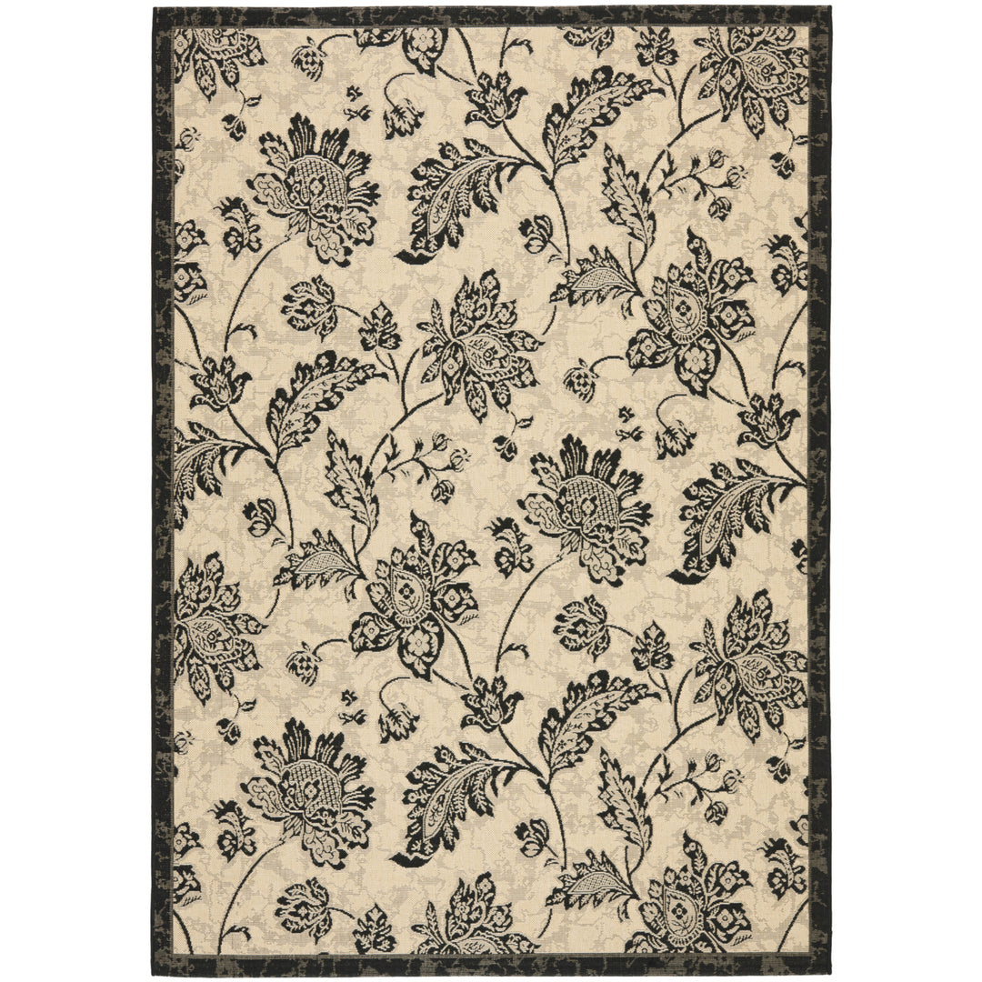 SAFAVIEH Courtyard CY6830-16 Creme / Black Rug Image 1