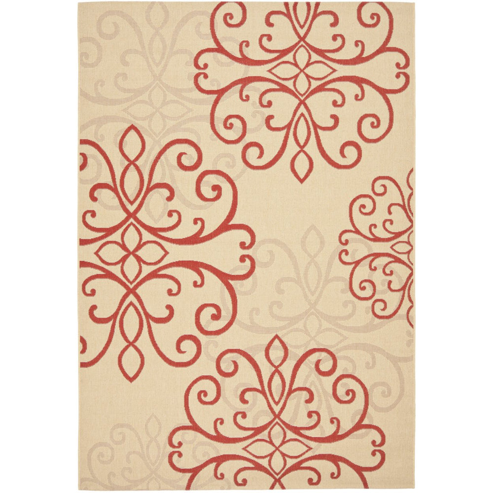 SAFAVIEH Courtyard CY6857-18 Creme / Red Rug Image 2