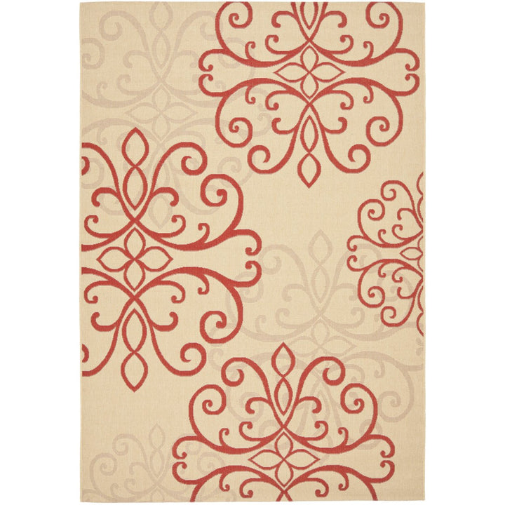 SAFAVIEH Courtyard CY6857-18 Creme / Red Rug Image 1