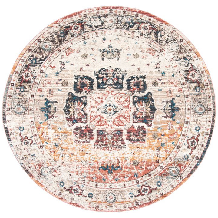 SAFAVIEH Carlyle Collection CYL210A Ivory / Blue Rug Image 4