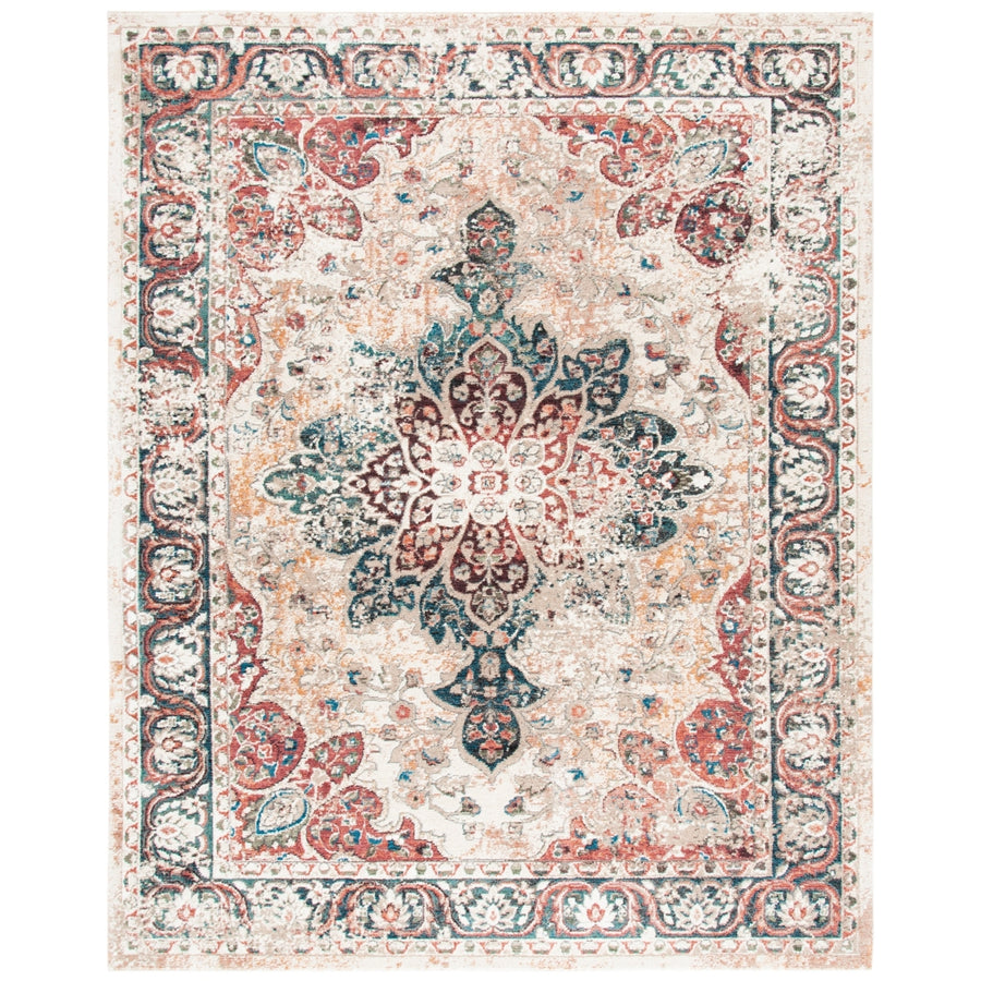 SAFAVIEH Carlyle Collection CYL215B Ivory / Burgundy Rug Image 1