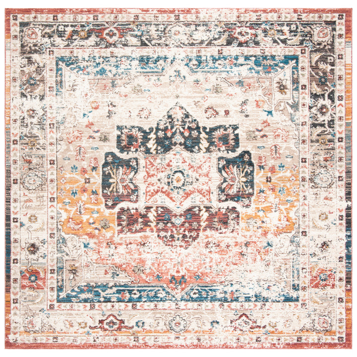 SAFAVIEH Carlyle Collection CYL210A Ivory / Blue Rug Image 6