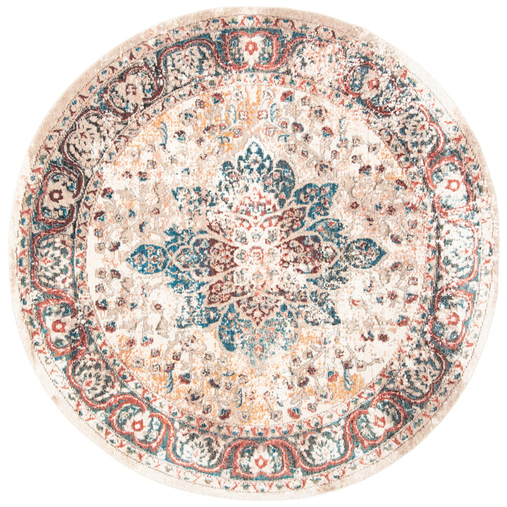 SAFAVIEH Carlyle Collection CYL215B Ivory / Burgundy Rug Image 4