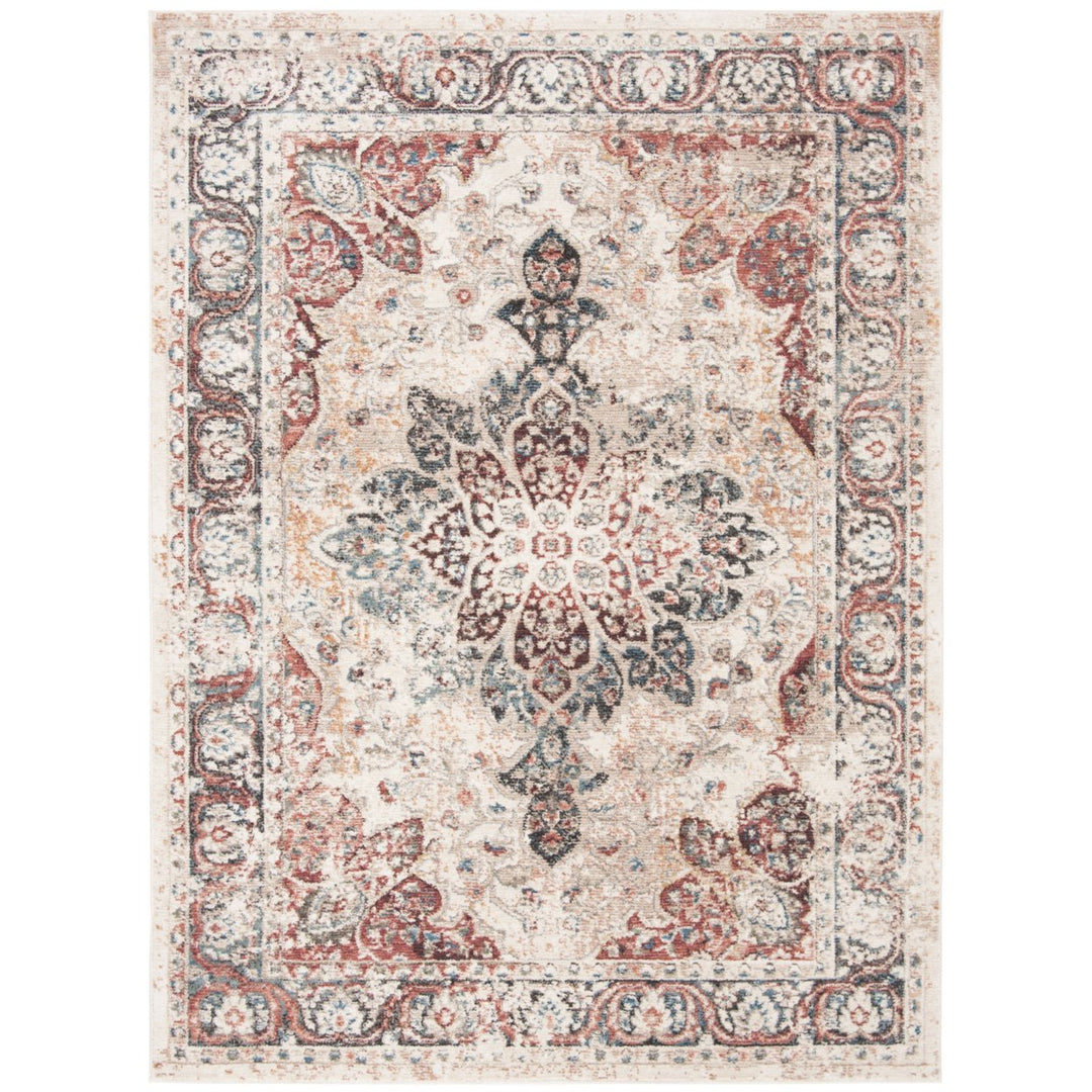 SAFAVIEH Carlyle Collection CYL215B Ivory / Burgundy Rug Image 1