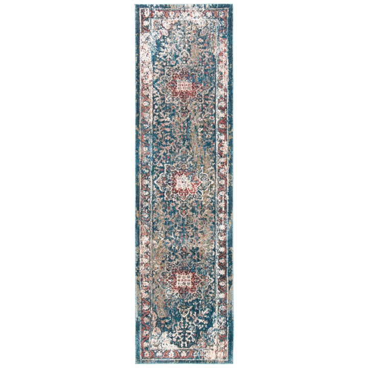 SAFAVIEH Carlyle Collection CYL215J Turquoise / Ivory Rug Image 1